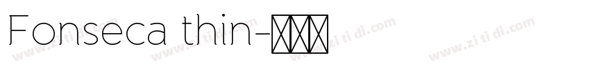 Fonseca thin字体转换